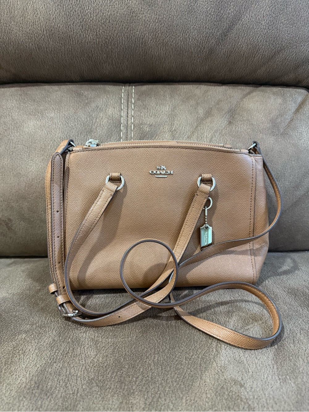 Coach camel satchel